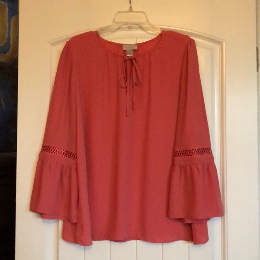 Coral blouse from Loft L
